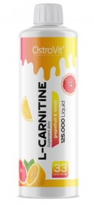  L-Karnityna 125.000 liquid 500 ml o smaku grejpfrutowo-cytrynowym  OstroVit
