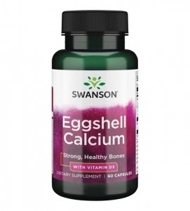  Eggshell calcium (wapienna skorupka jajka) & Vitamin D-3 60 kaps SWANSON