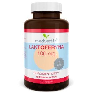 Laktoferyna 100 mg 120 kapsułek MEDVERITA 