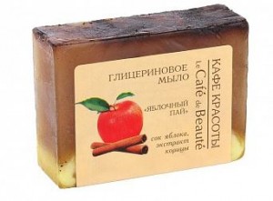 Mydło glicerynowe ręcznie robione "Jabłkowa szarlotka" 100g KAFE KRASOTY