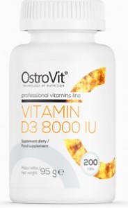 Witamina  D3 8000 IU 200 tabletek OstroVit 