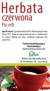 Herbata czerwona PU-ERH 100g FLOS 